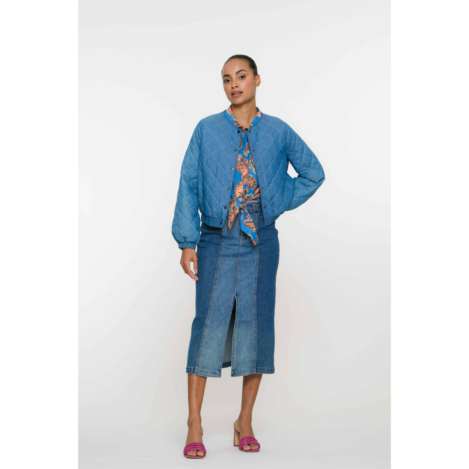Geisha bomberjack blauw