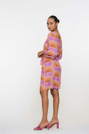 midi jurk roze