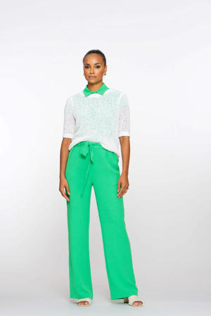 flared regular waist pantalon groen