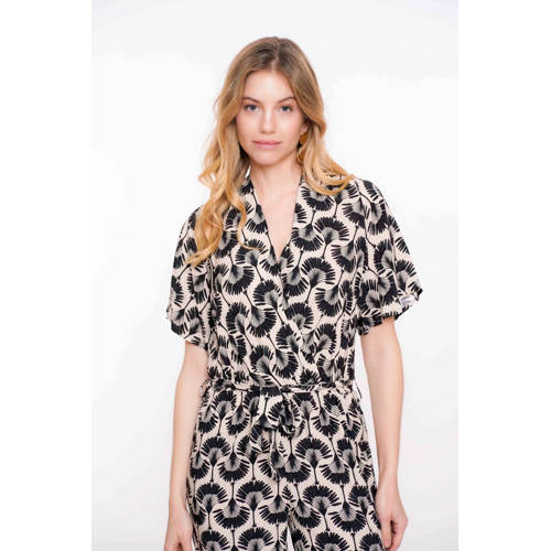 Geisha rechtvallend jumpsuit zwart afbeelding