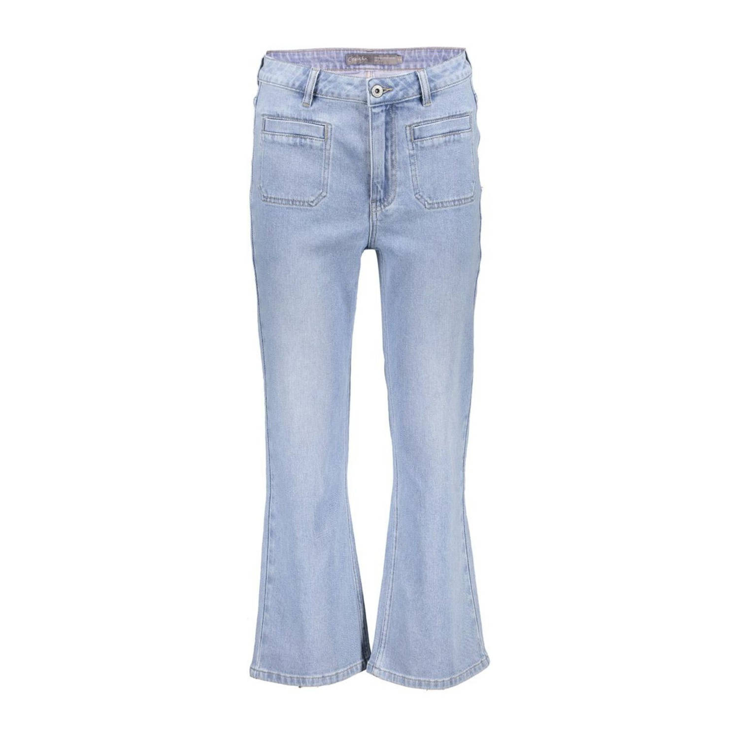 Geisha regular waist flared jeans light blue denim