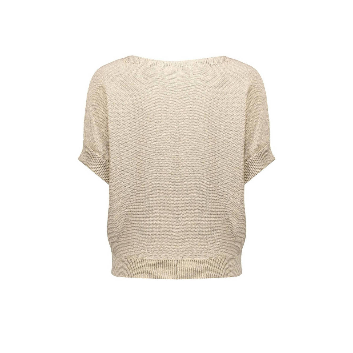 Geisha top beige gebreid