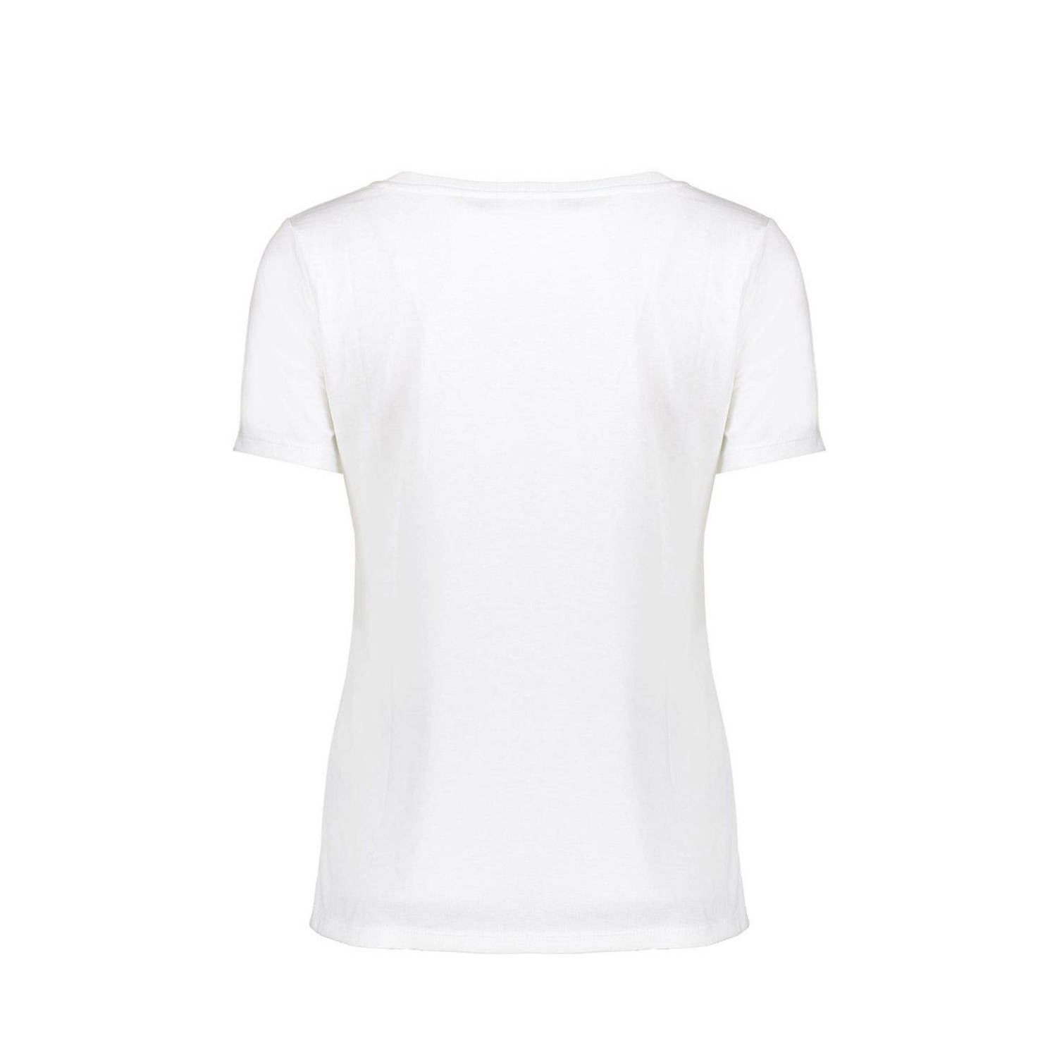 Geisha t-shirt ecru met pailletten