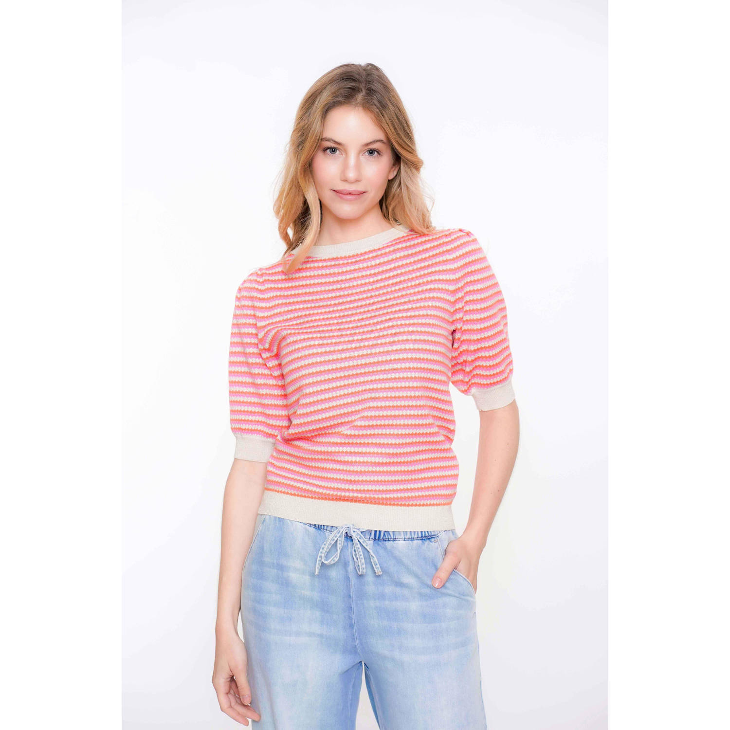 Geisha top beige gehaakt
