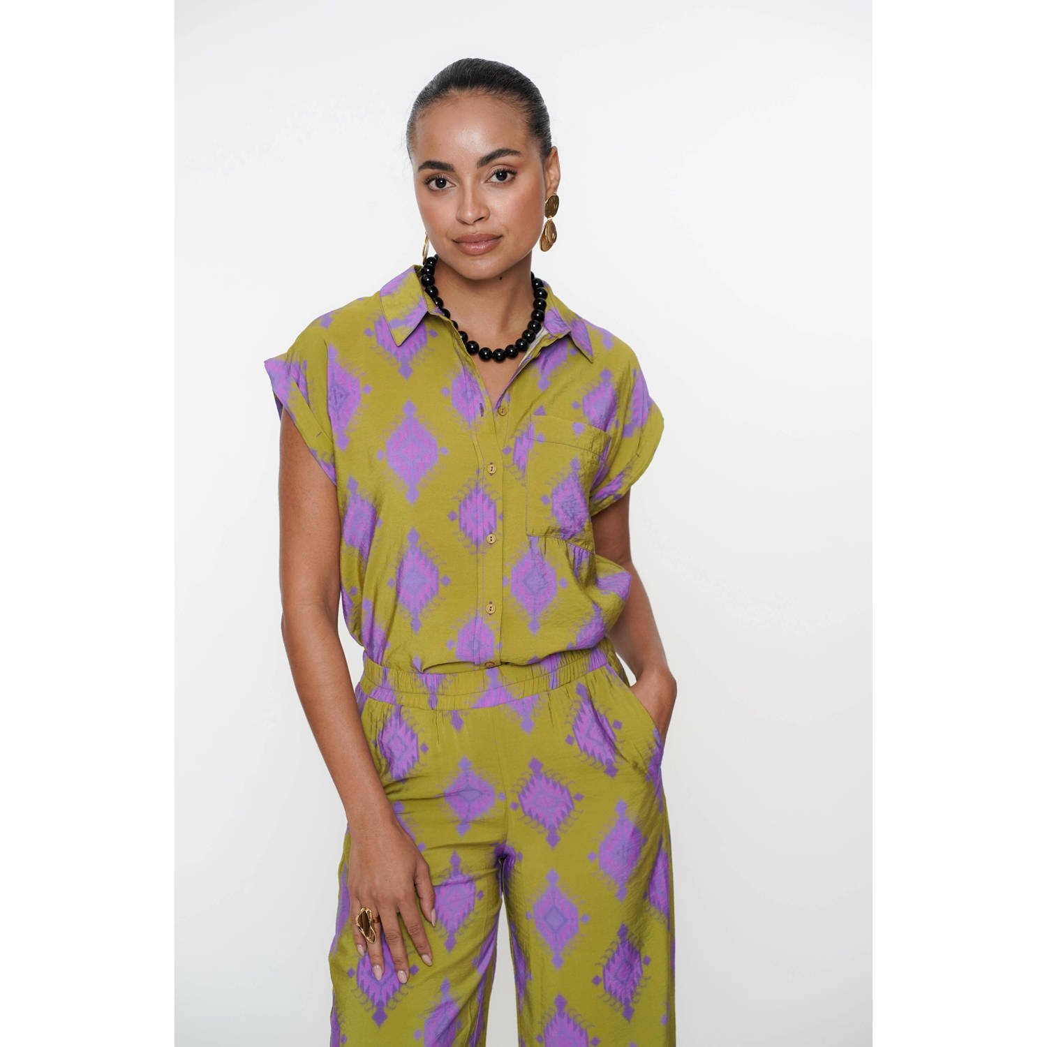 Geisha blouse groen