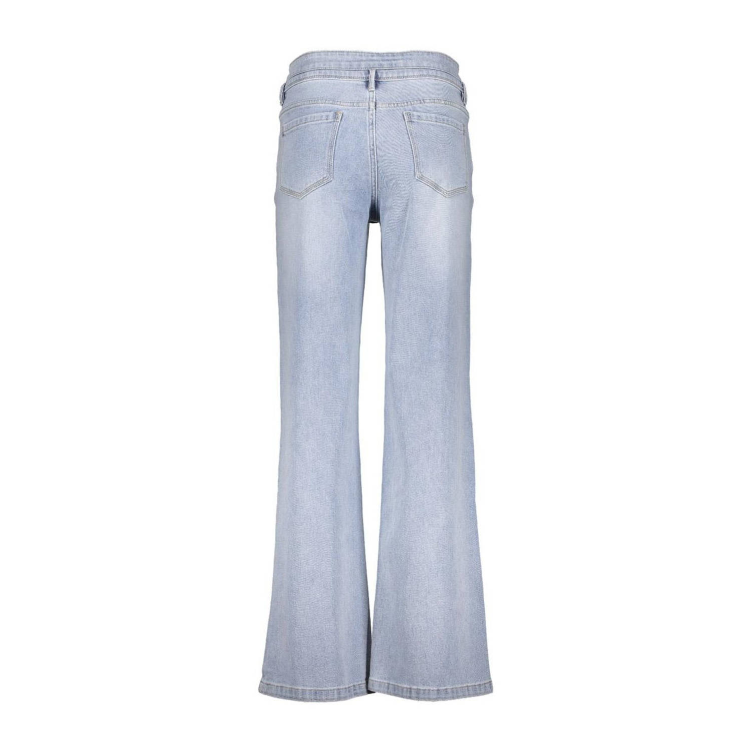 Geisha regular waist flared jeans light blue denim