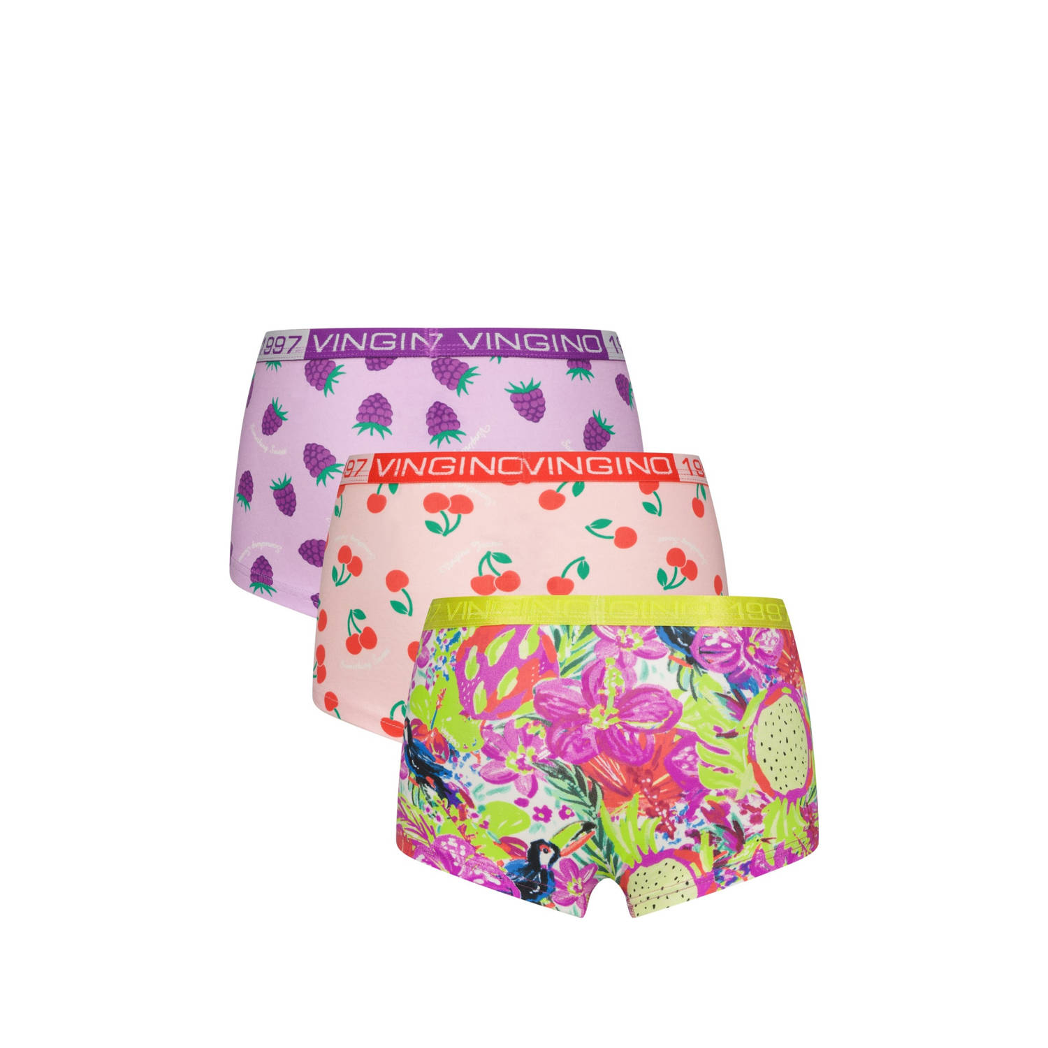 Vingino short set van 3 roze multicolor