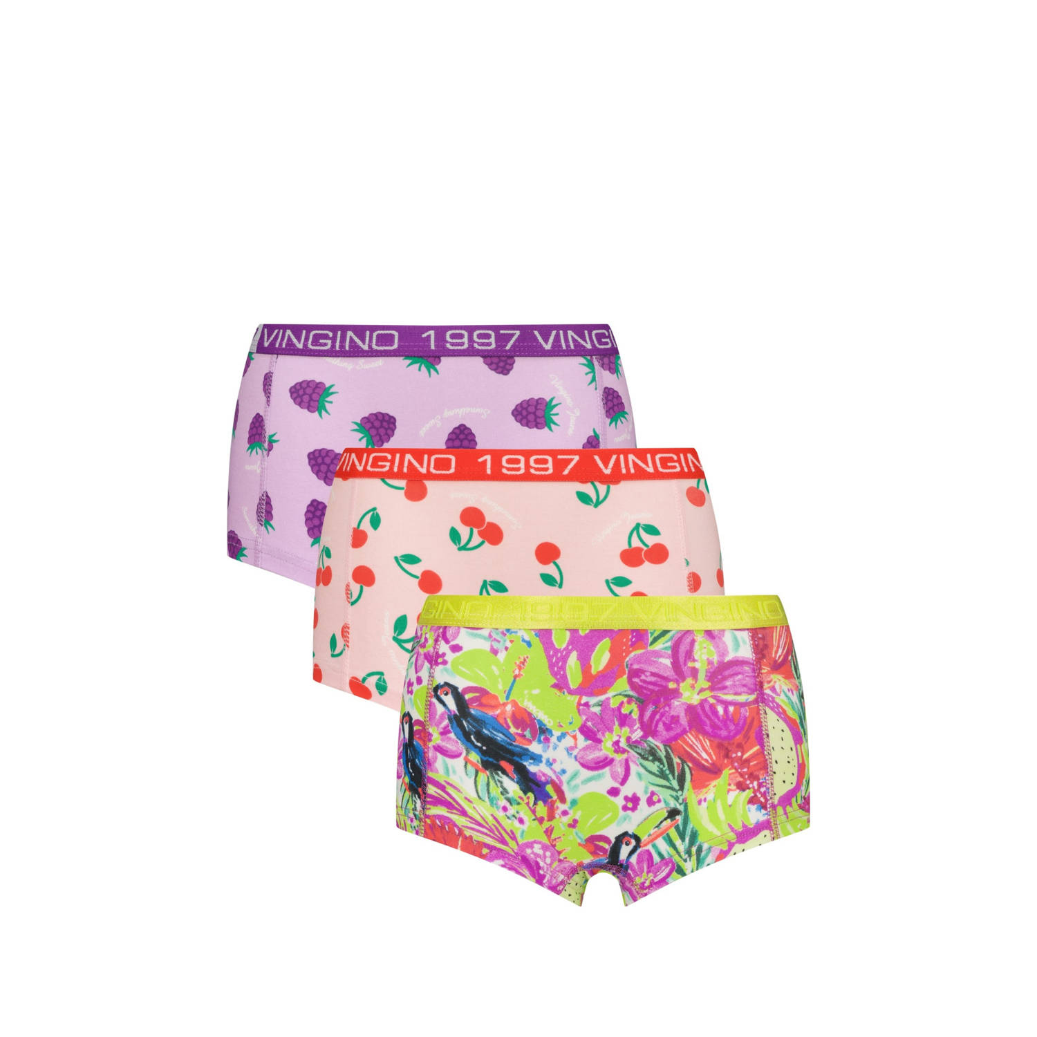 Vingino short set van 3 roze multicolor