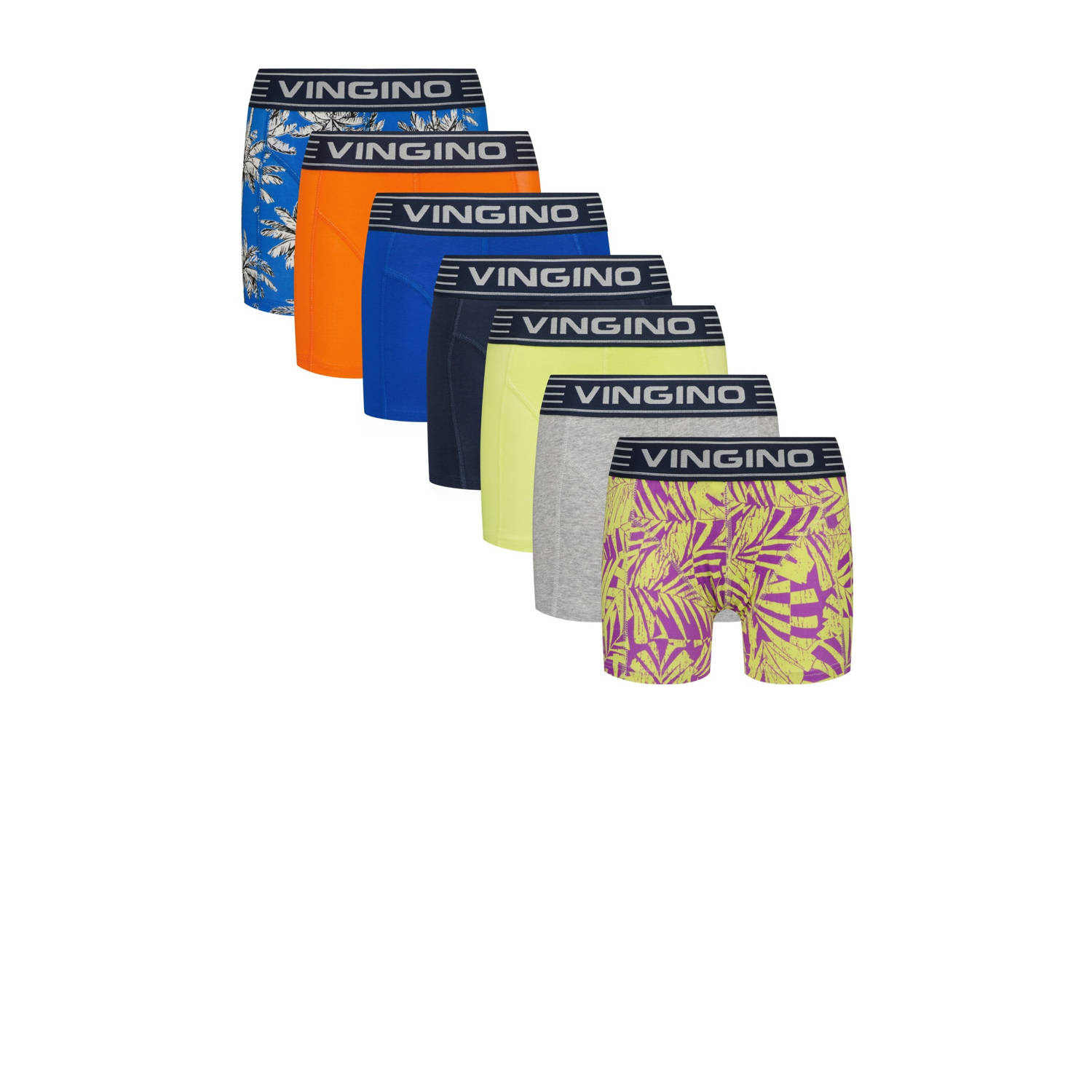 Vingino boxershort set van 7 donkerblauw multicolor