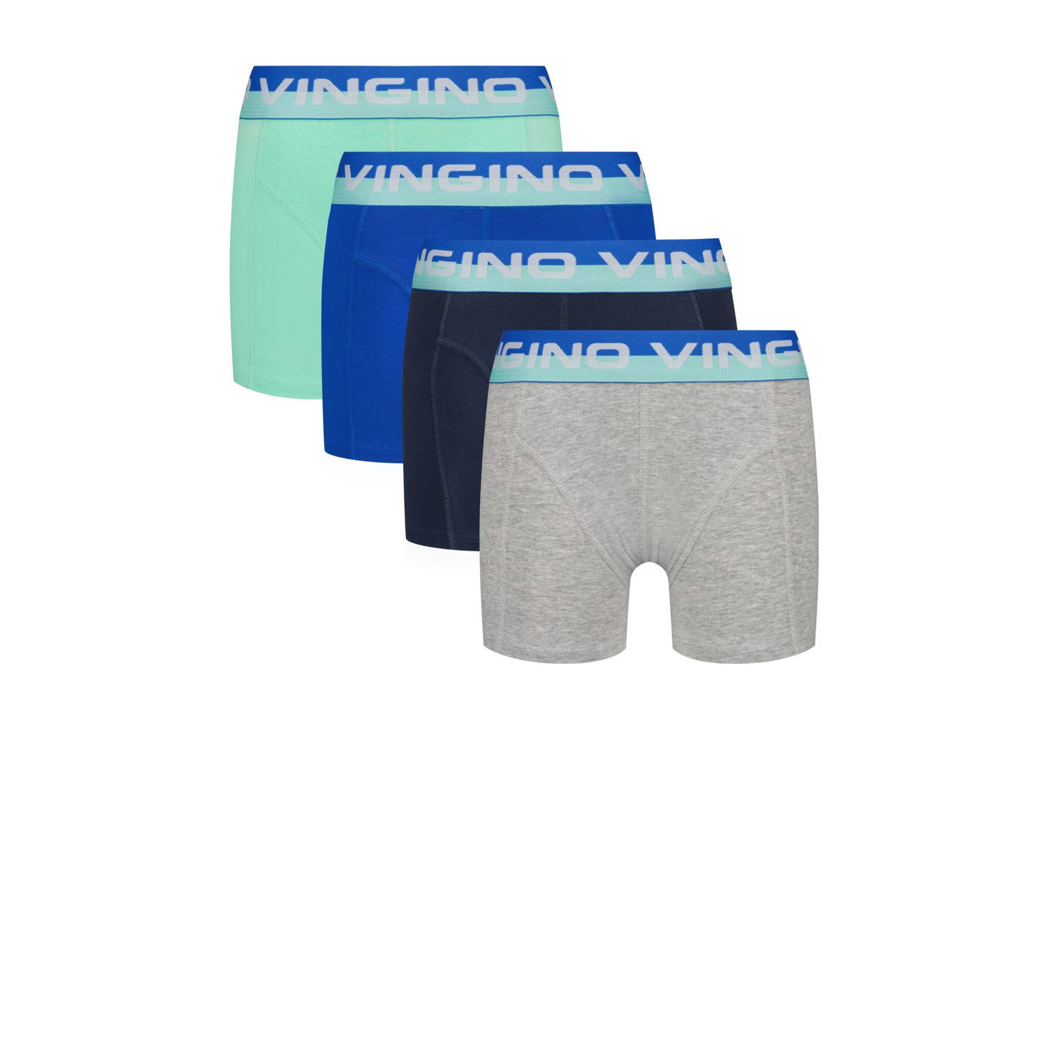 Vingino boxershort set van 4 blauw multicolor