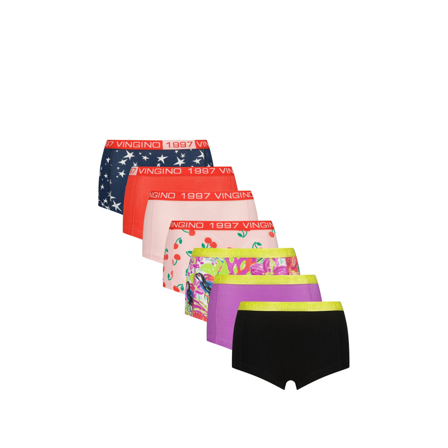 Vingino short set van 7 roze multicolor