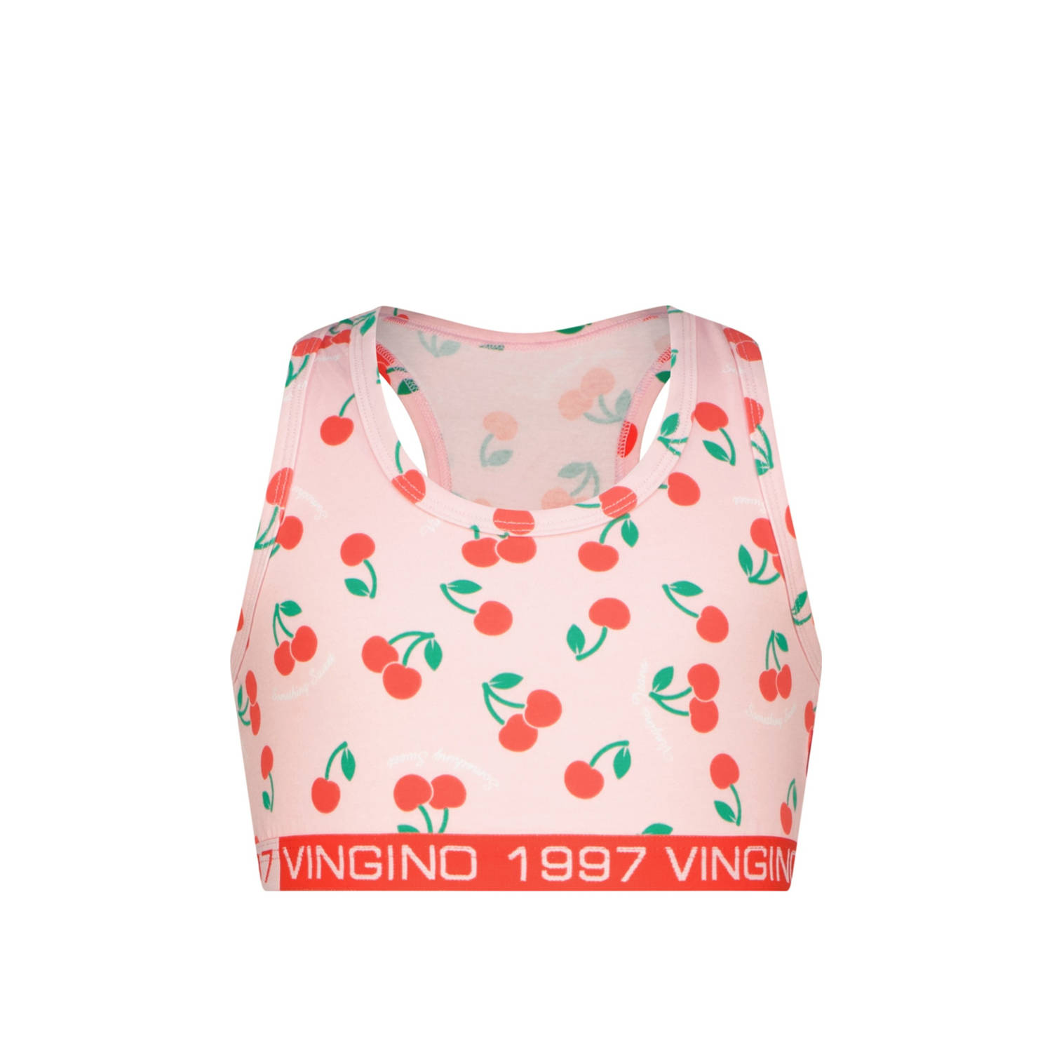 Vingino bh-top + 2 shorts zalmroze rood