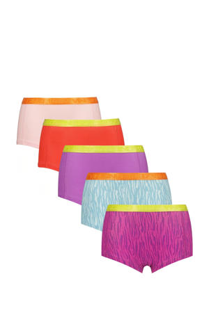 short - set van 5 roze/multicolor