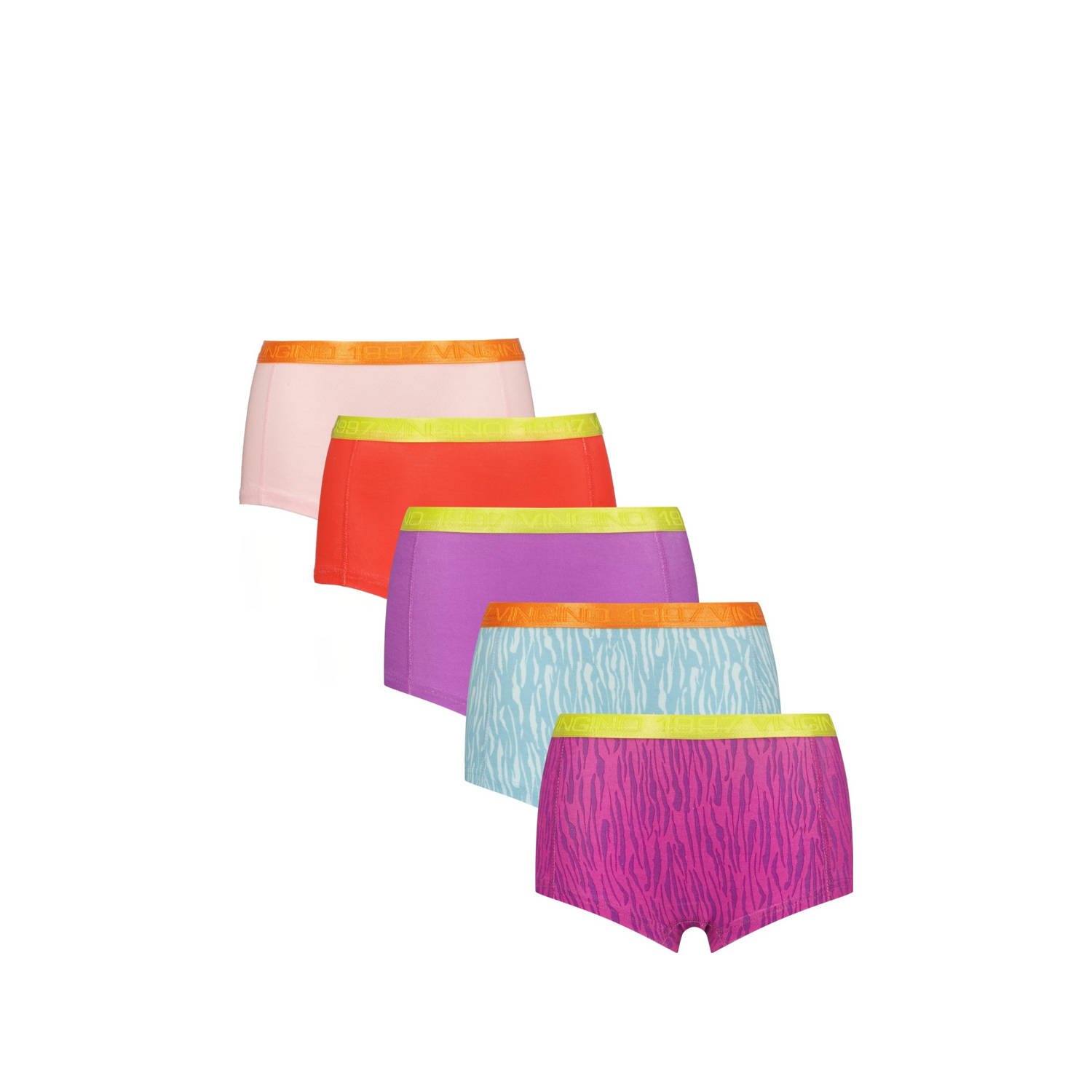 Vingino short set van 5 roze multicolor