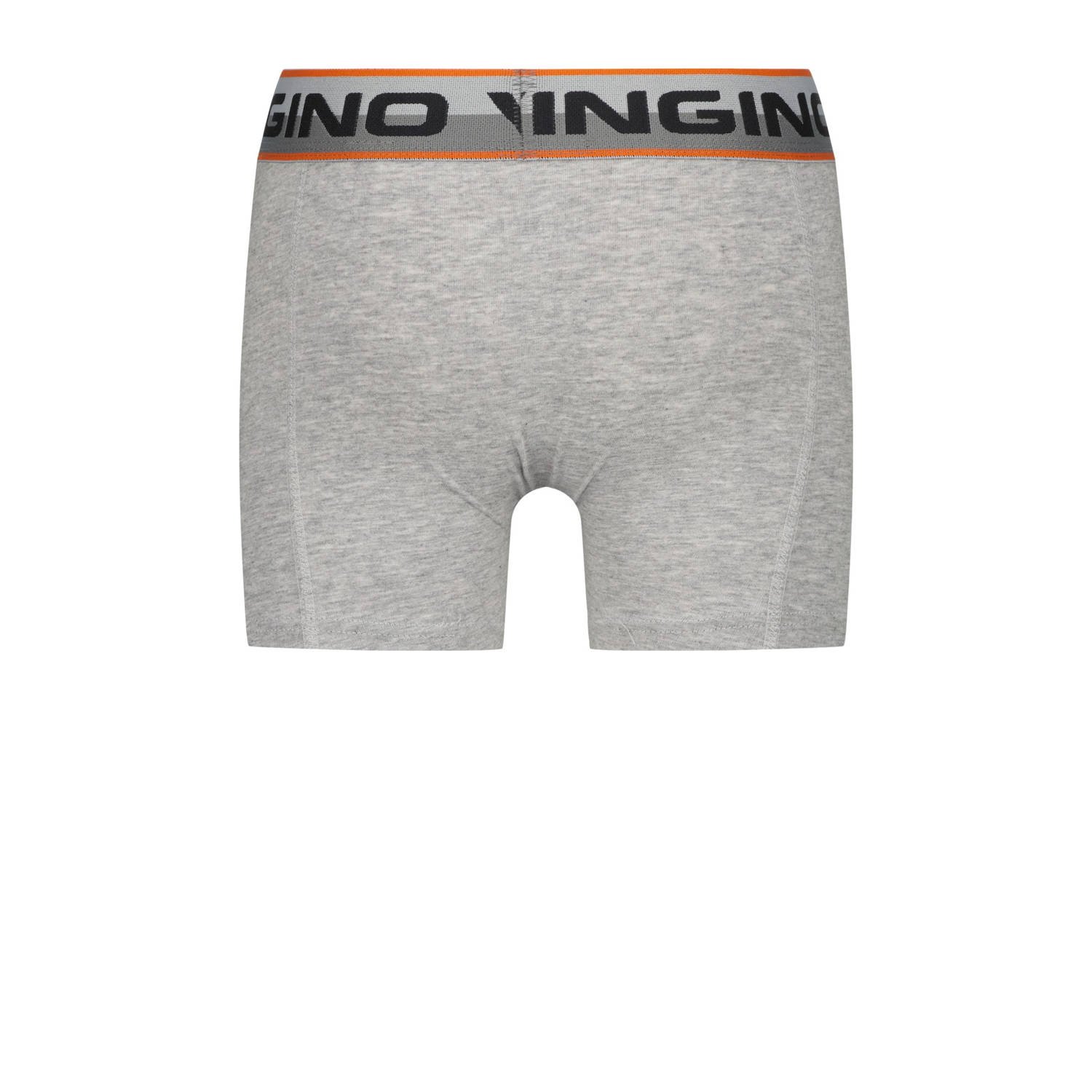 Vingino boxershort set van 3 oranje zwart grijs