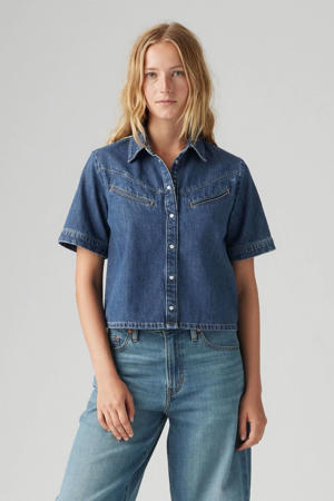 top dark blue denim