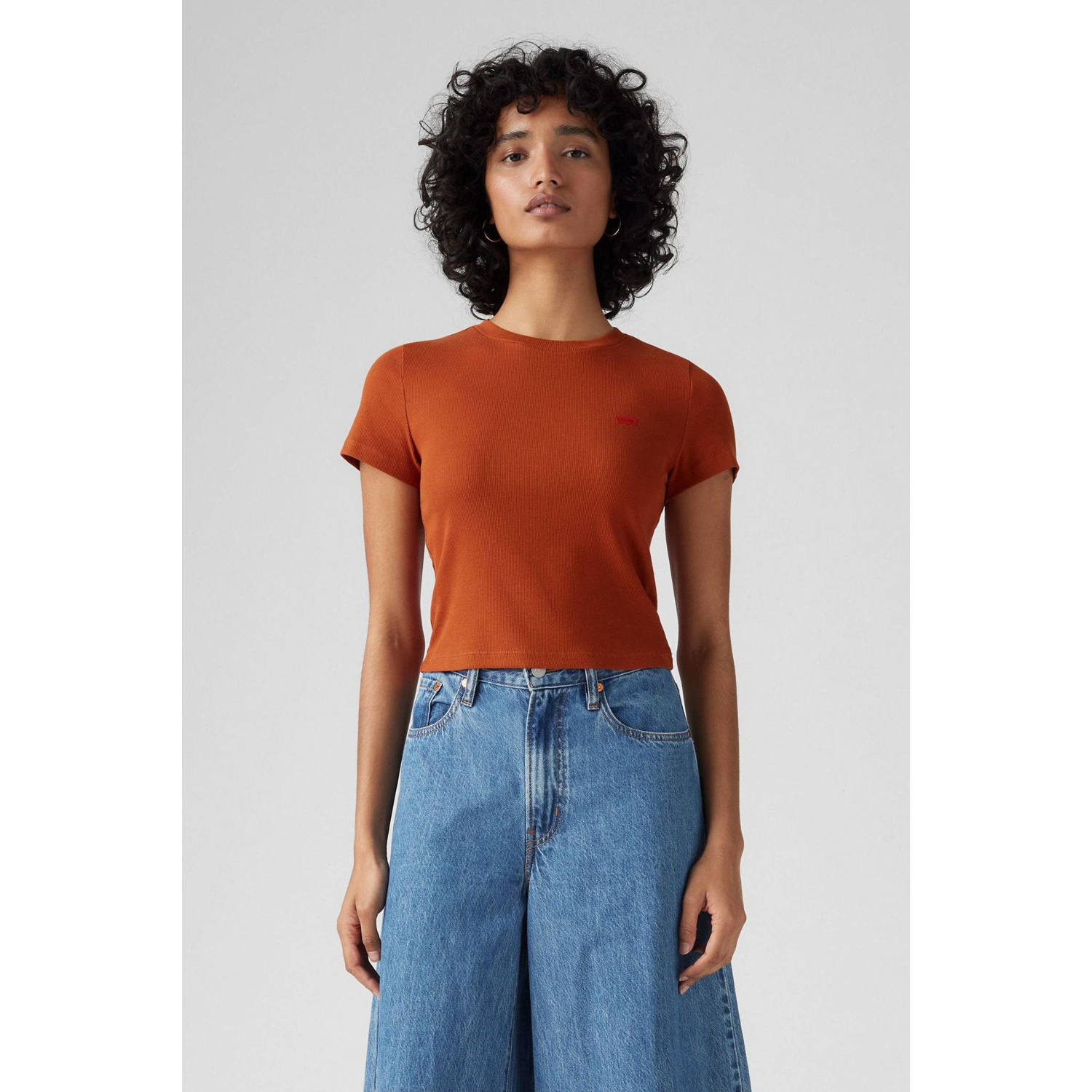 Levi's Kort T-shirt met labelprint