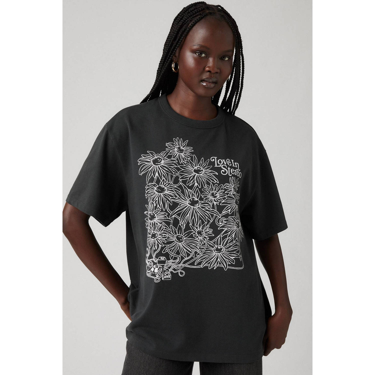 Levi's T-shirt antraciet