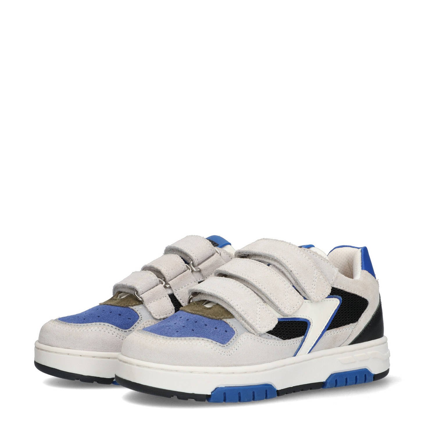 Braqeez Cody Chicago leren sneakers blauw