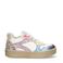 Braqeez leren sneakers wit/lila
