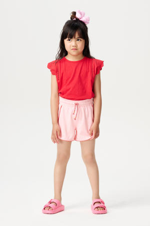 T-shirt rood broderie