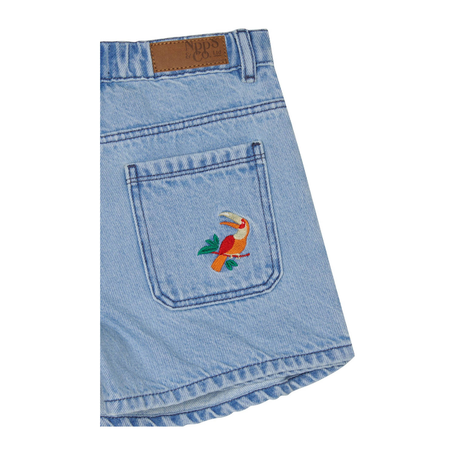 Noppies kids denim skort blauw