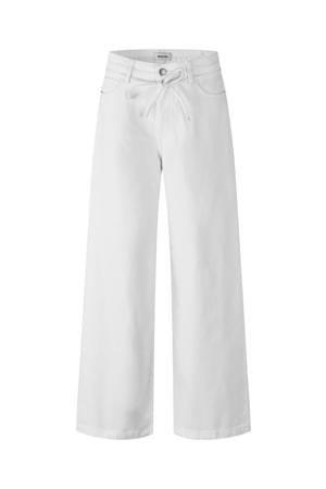regular waist wide leg jeans wit