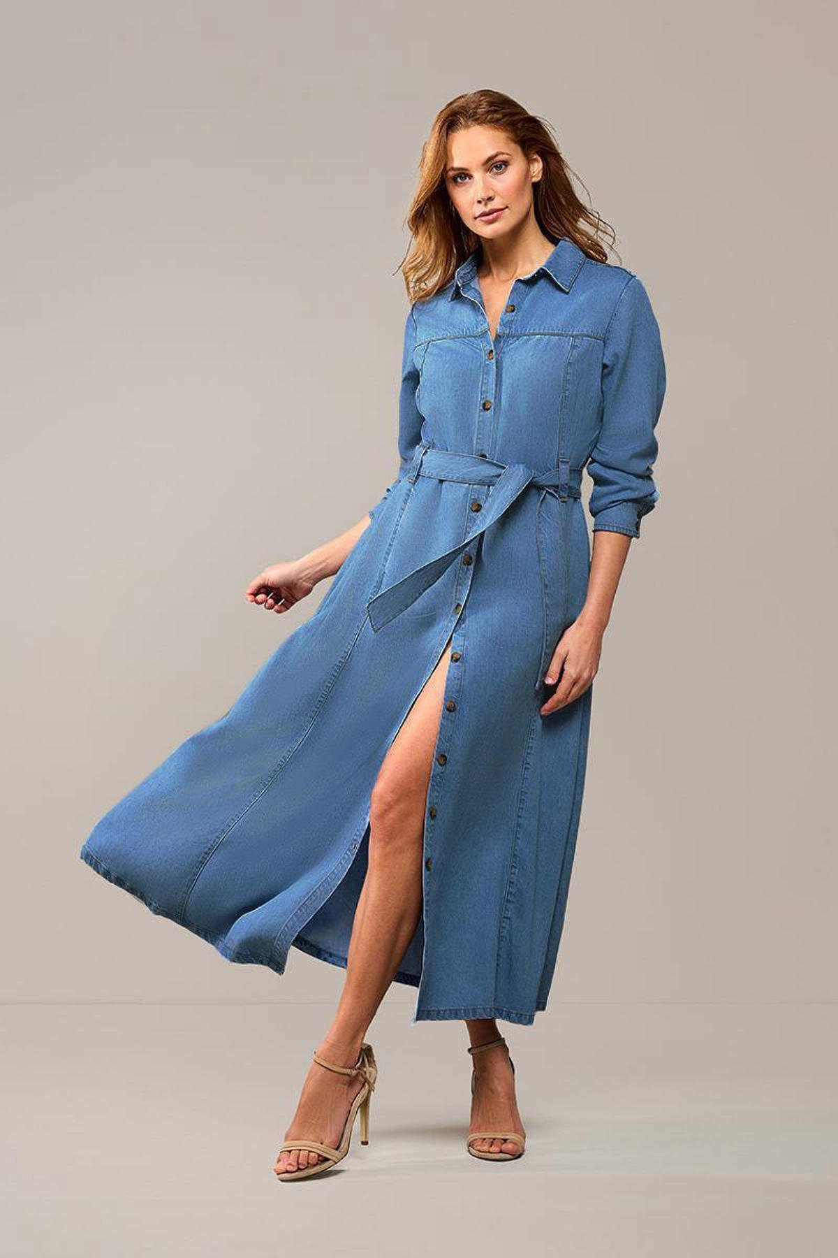 Spijker Jurk Denim Jurk Wit Mart Visser Spijkerjurk Medium Blue