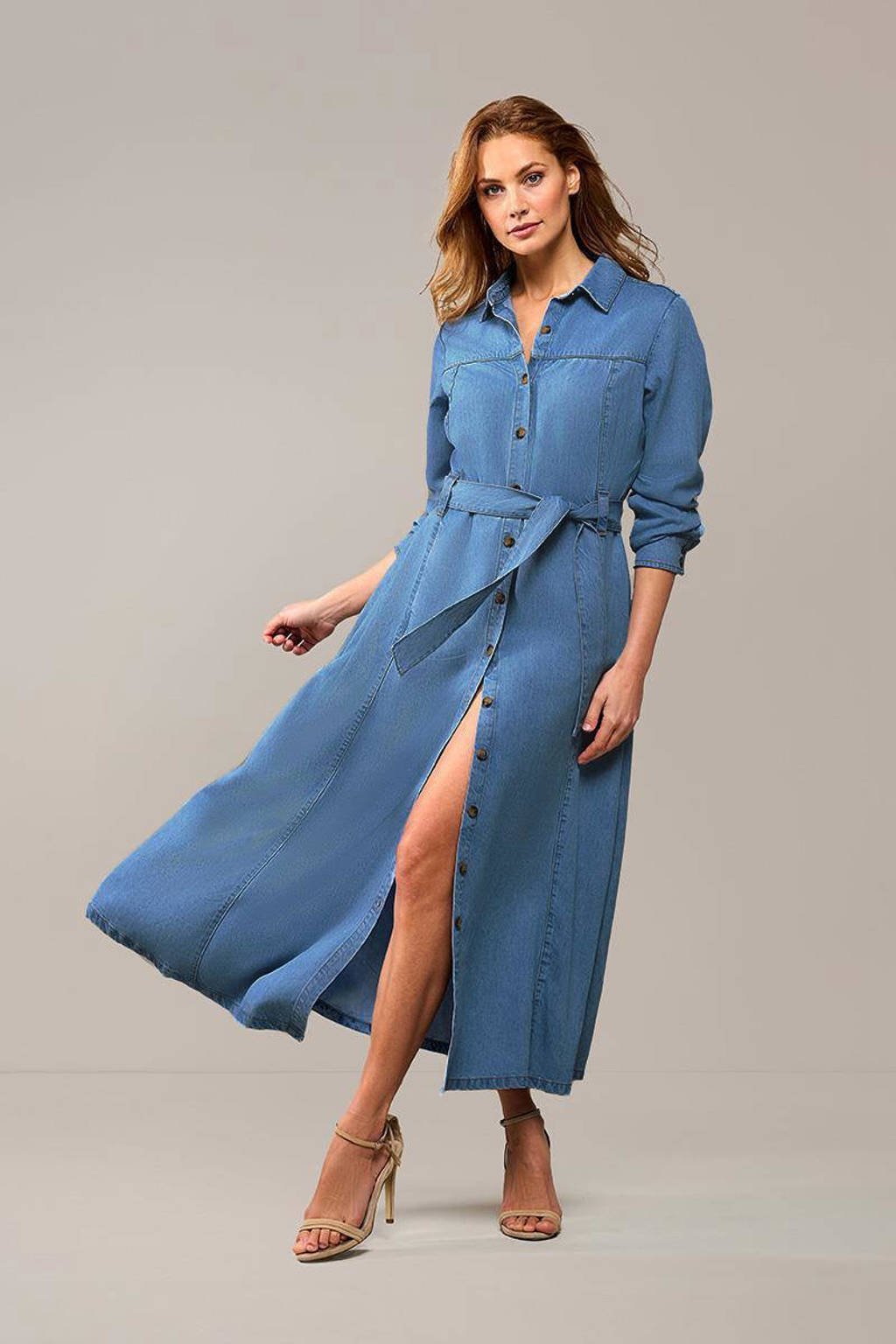 Mart Visser spijkerjurk medium blue denim wehkamp