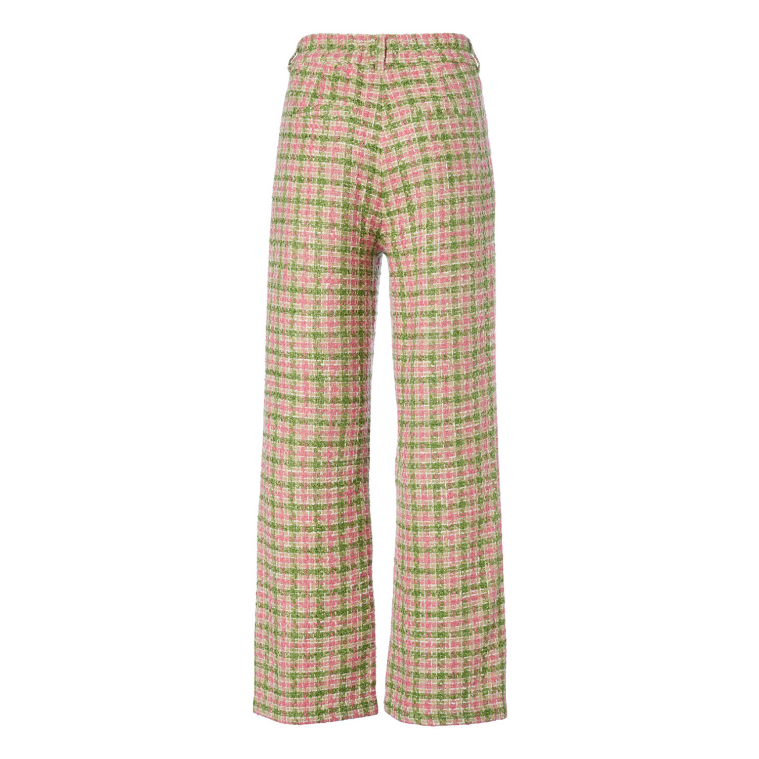 Mart Visser straight high waist pantalon roze met lurex