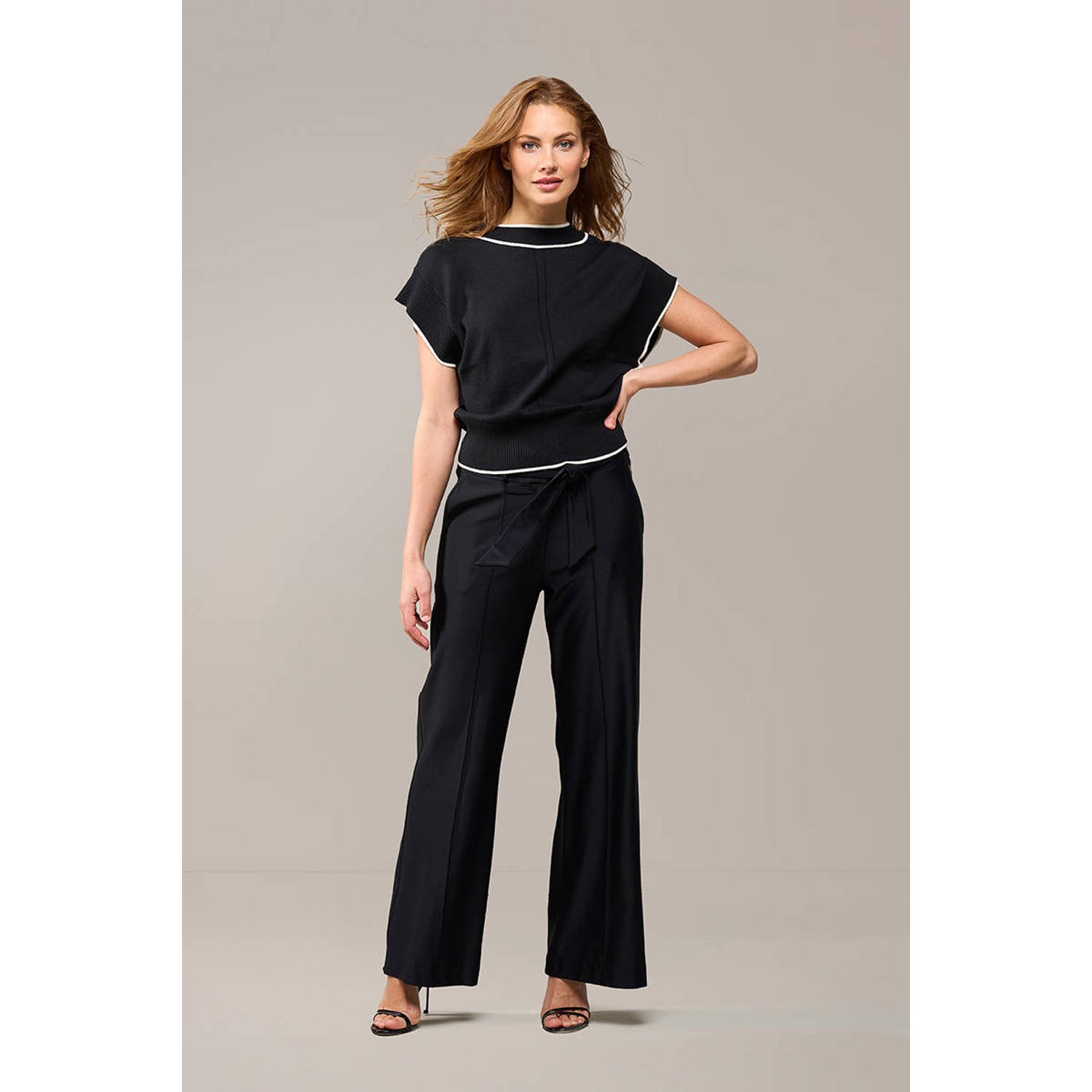 Mart Visser straight regular waist broek zwart