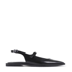 Laur-Ynn  leren slingback loafers zwart