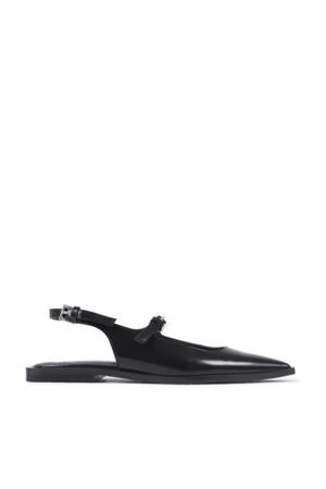 Laur-Ynn  leren slingback loafers zwart