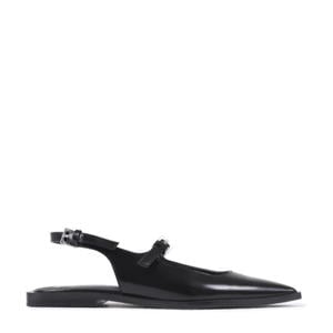 Laur-Ynn leren slingback loafers zwart
