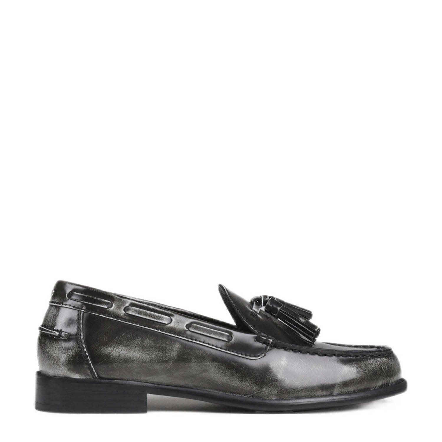 BRONX Friz-O leren loafers zwart