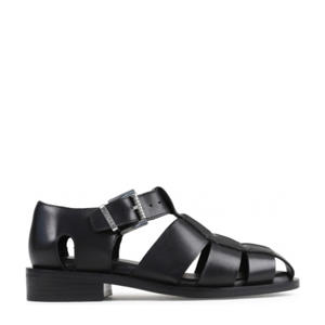Next-Wagon  leren sandalen zwart