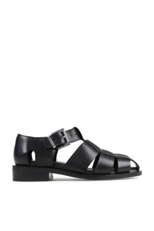 Next-Wagon  leren sandalen zwart