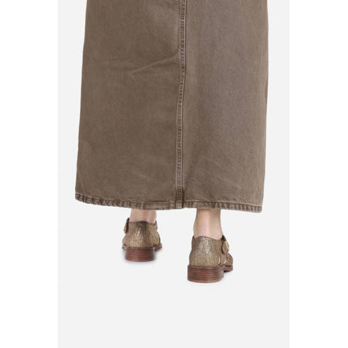 BRONX Next wagon leren sandalen goud afbeelding