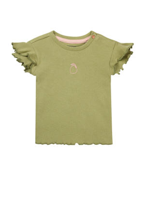 T-shirt groen rib gebreid