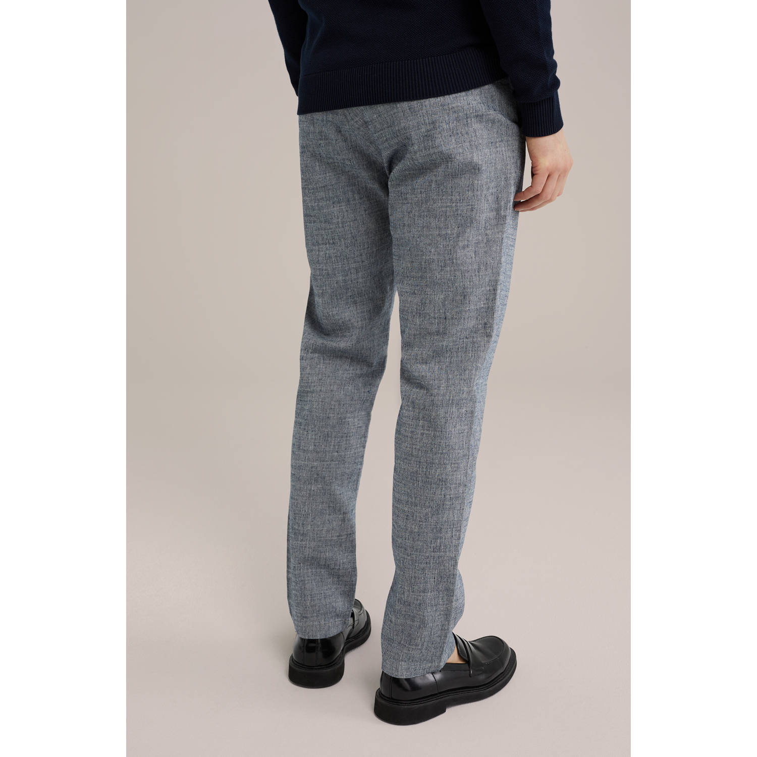 WE Fashion slim chino grijsblauw