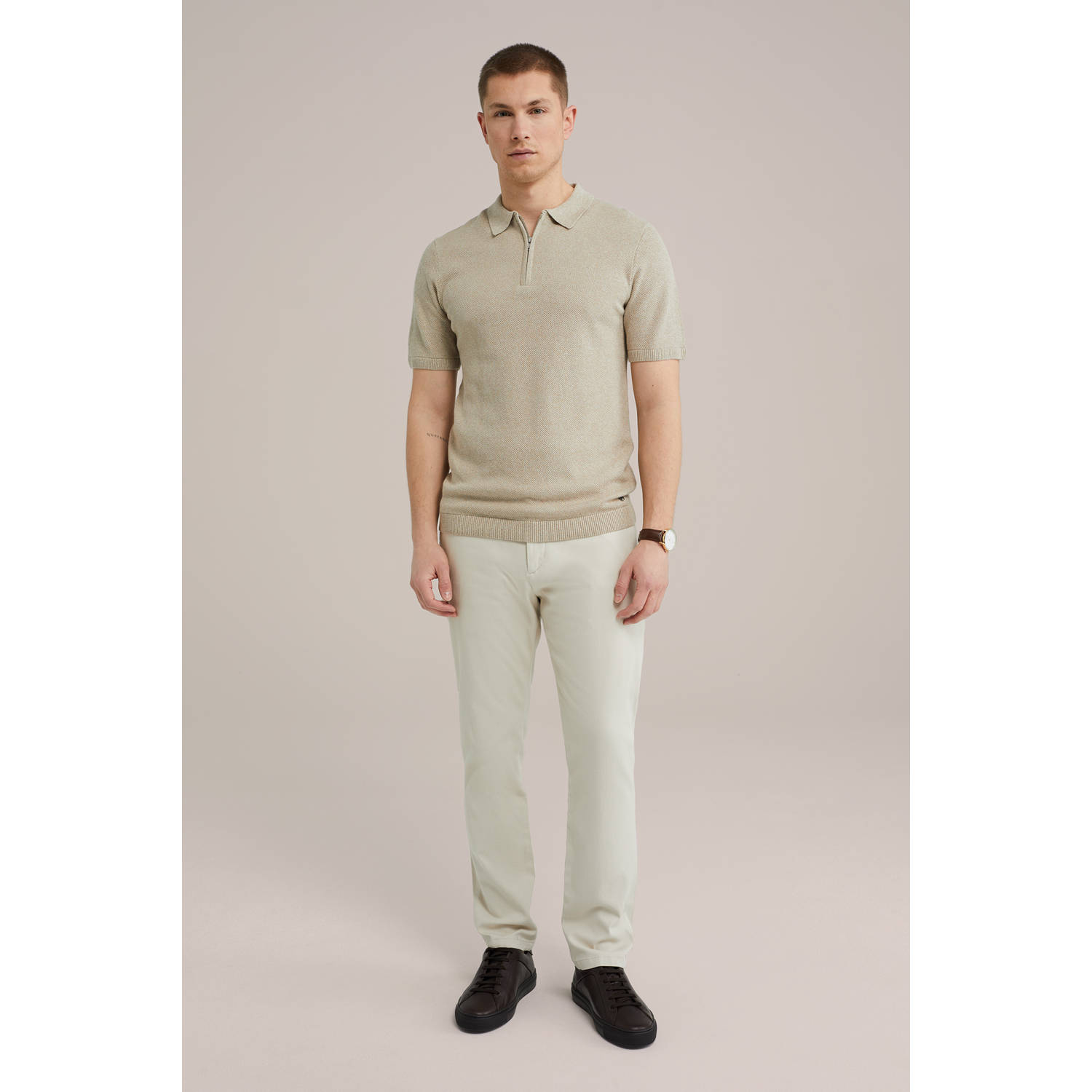 WE Fashion slim chino beige