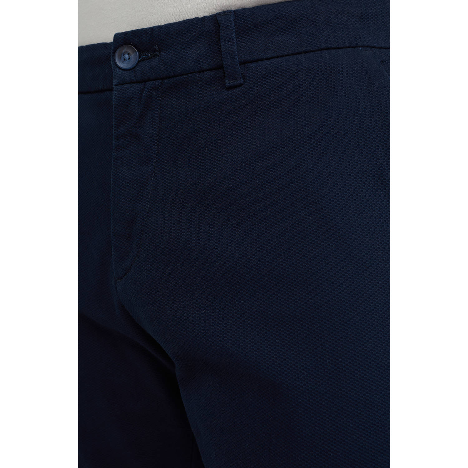 WE Fashion slim chino donkerblauw