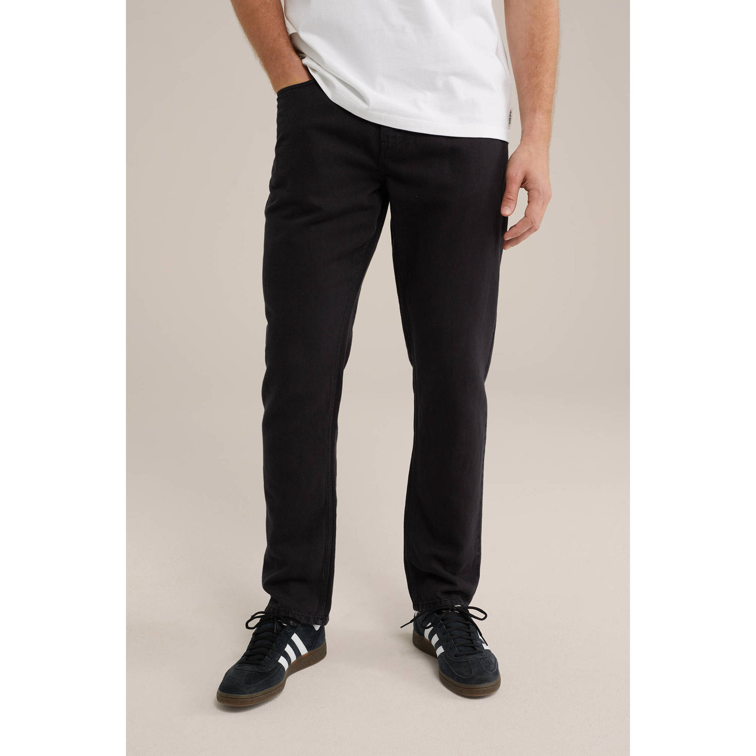 WE Fashion slim fit jeans zwart