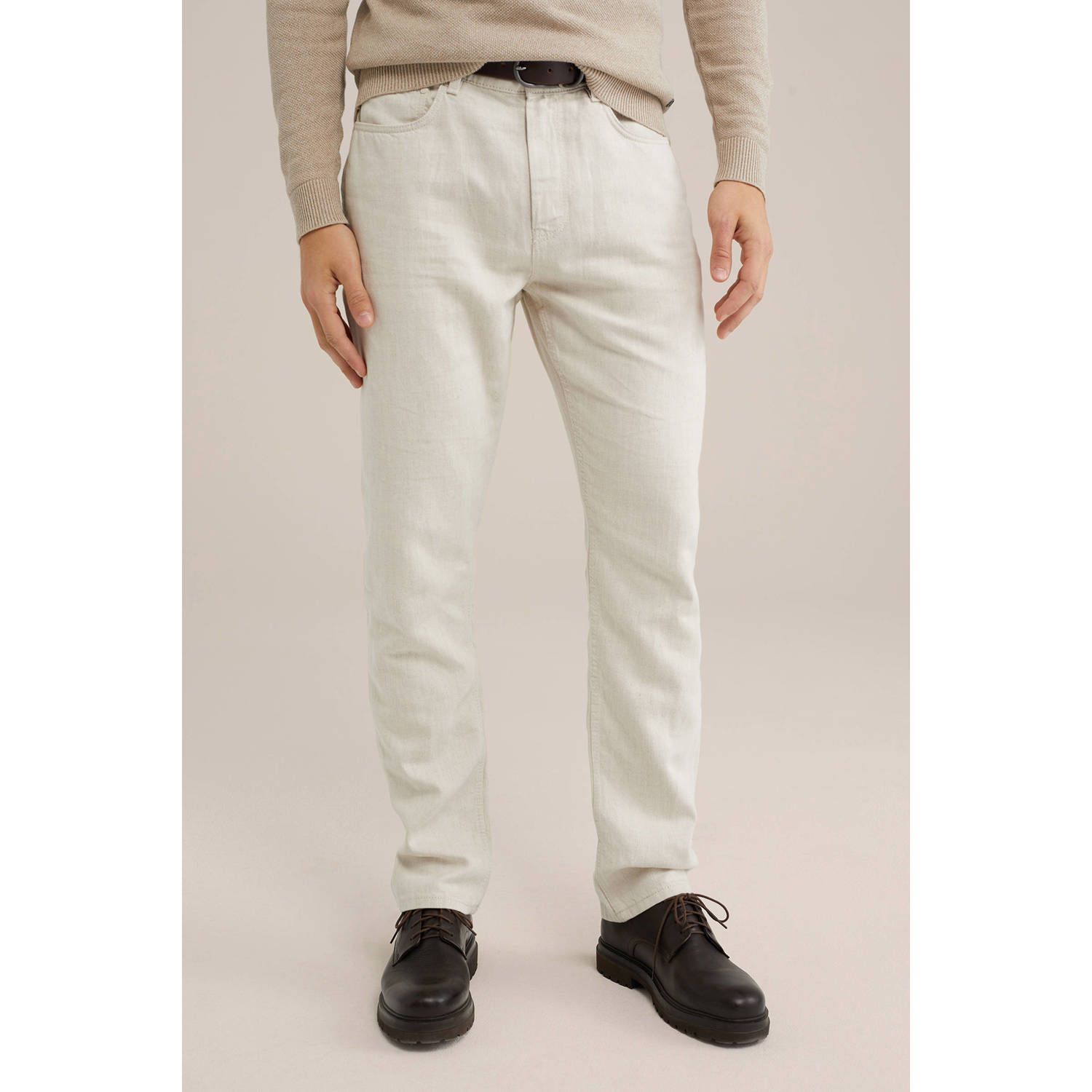 WE Fashion slim fit jeans ecru