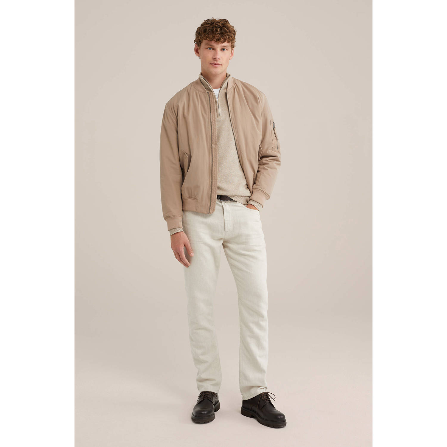 WE Fashion slim fit jeans ecru