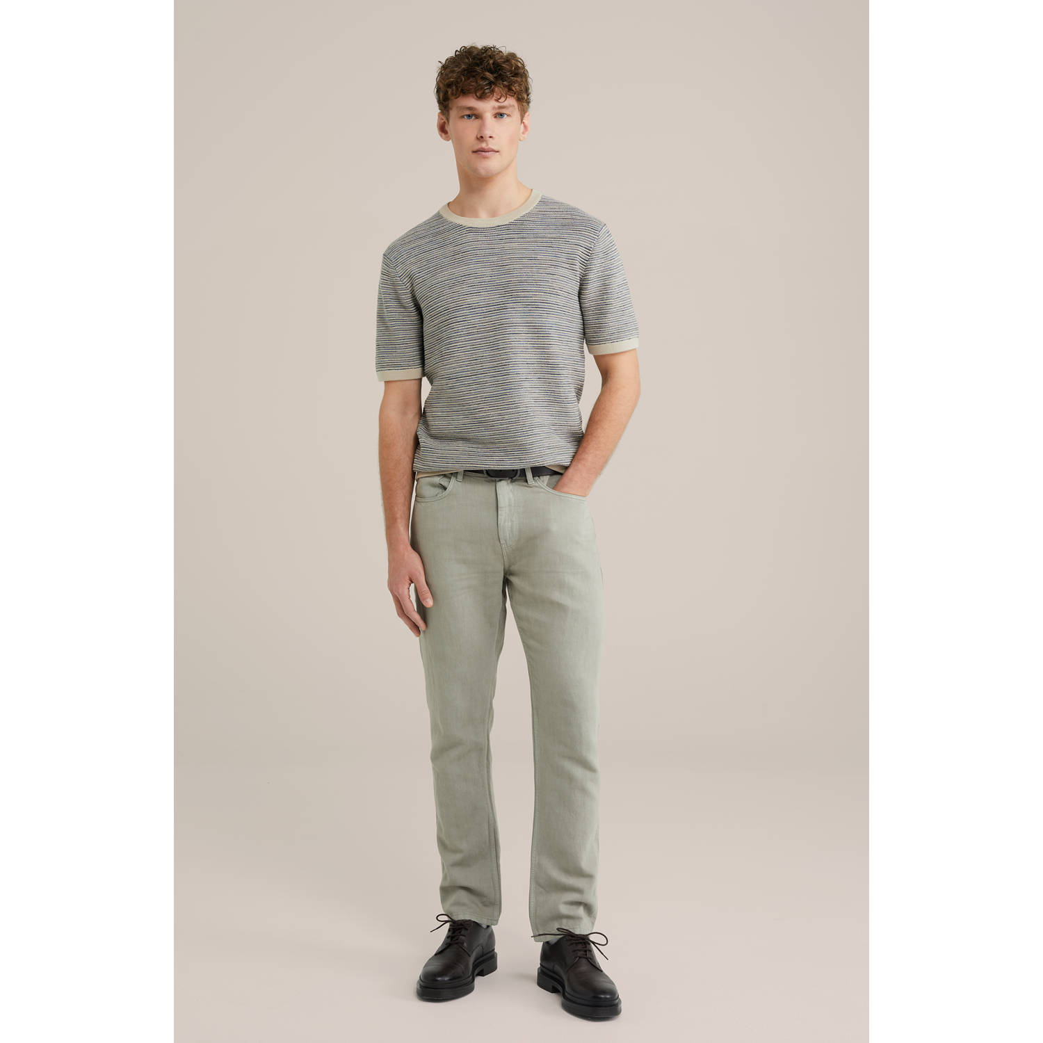 WE Fashion slim fit jeans grijs