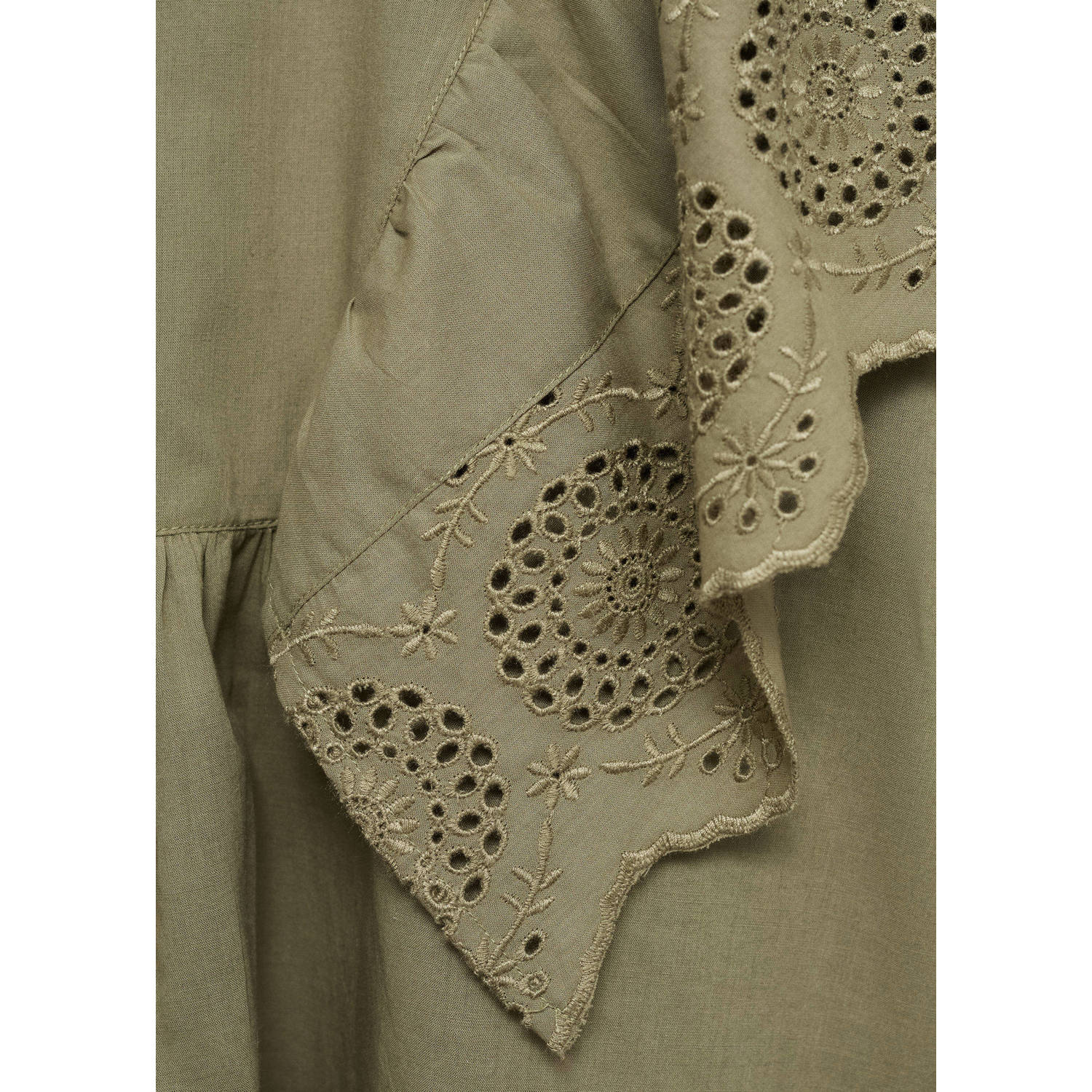 MANGO TEEN blousetop kaki broderie