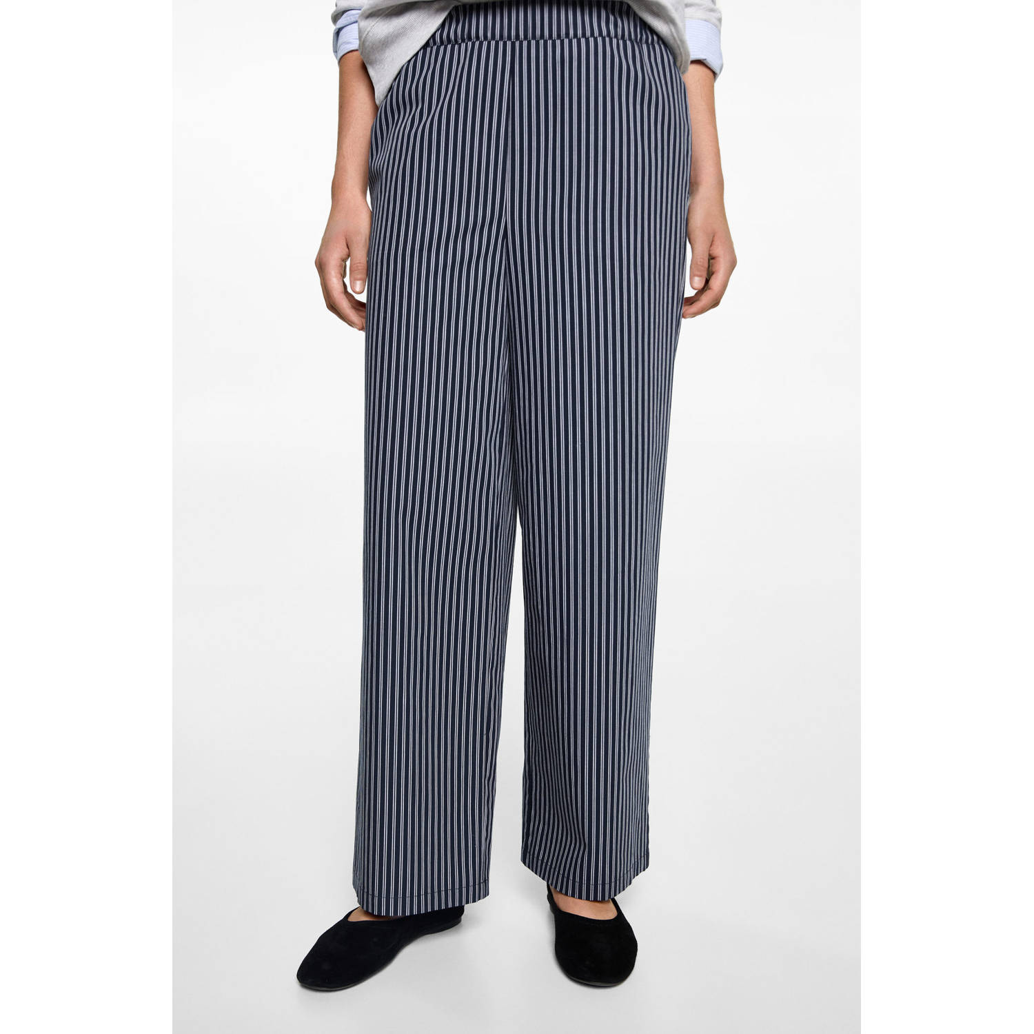 MANGO TEEN wide leg casual broek marine