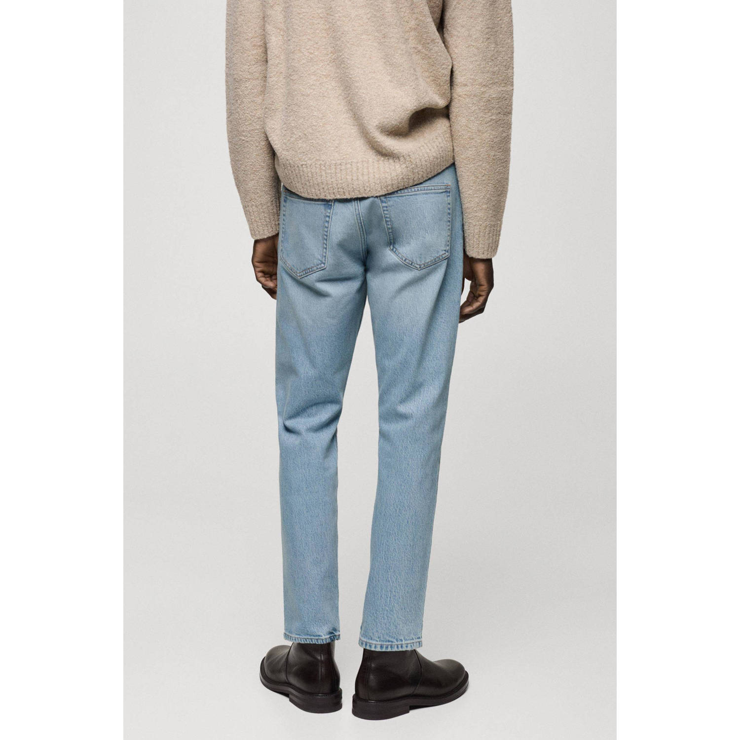 Mango Man tapered jeans light blue denim