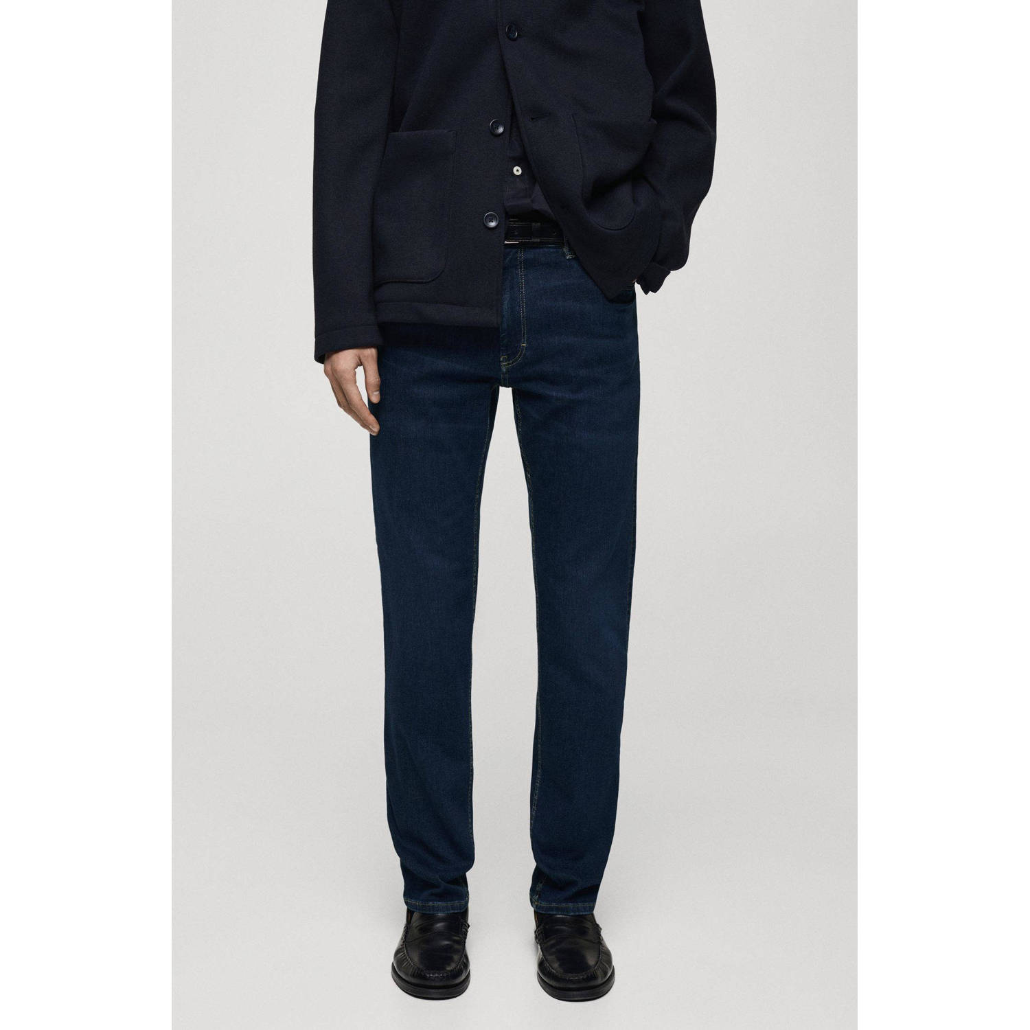 Mango Man slim fit jeans donkerblauw